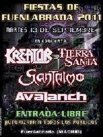 Kreator + Tierra Santa + Santelmo + Avalanch en Fuenlabrada (Septiembre de 2011)