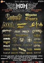 H.O.M.: Human + Antecessor + Dawn of Tears + Phobos Preacher + Los Lugers + Six Miles Wide + Incursed + Doria + Strangers + Avulsed + Diabolus in Extremis + Silver Fist + Mistweaver + Vhaldemar + Rancor + Grave Digger + Sodom + Baron Rojo