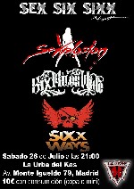 Sexplosion + Six Miles Wide + Sixx Ways en Madrid (Julio de 2014)