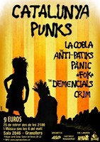 Catalunya Punks: La Cobla + The Anti-Patiks + Panic + FOK + The Demencials + Crim