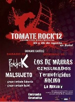 Tomate RockÂ´12: Los de Marras + Censurados + Termofrigidus + Kolico + La Rekua