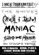Bocai Tornado Fest: Anvil Of Doom + The Shiver + Maniac + Cubo de Mierda + El Ciclope Verde