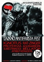 Lazkao Antifaxista Fest: Ignotus + Rat-Zinger + Protervia + A Quemarropa + Subestimados + Bellator + Atrintxerados