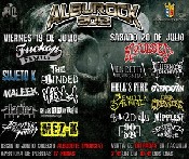 Alburock: Avulsed + Vendetta Fucking Metal + Cuernos de Chivo + Hells Fire + Overdown + Semilla Animal + Dark Confessions + Bolu2 Death + Nipples! + 90 DB + Sentencia de Muerte