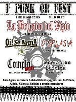 Punk Oi! Fest: La Brigada del Vizio + Oi! Se Arma + Displasia + Complot Soviet + Generacion Suicida