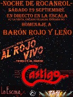 Aplazado el concierto de Castigo y Al Rojo Vivo