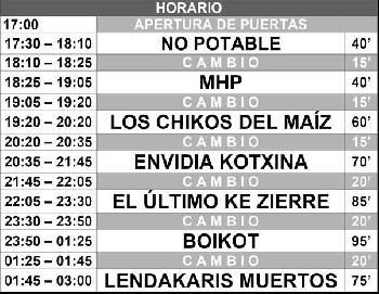 Horarios del Rock Albox