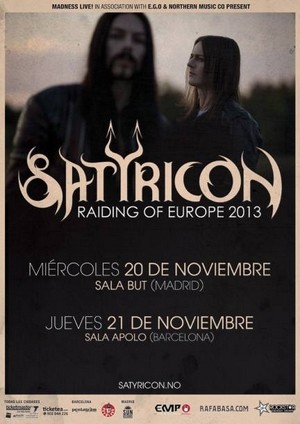 Satyricon: Madrid y Barcelona en noviembre