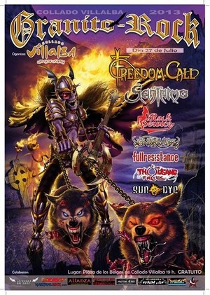 Cartel completo del Granito Rock 2013