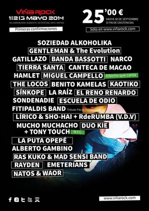 Primeros confirmados para el ViÃ±a Rock 2014