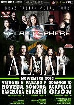 Secret Sphere y Almah: cambios en la gira