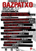 Horarios del Gazpatxo Rock 2014