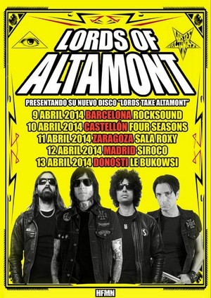 The Lords of Altamont: gira estatal en abril