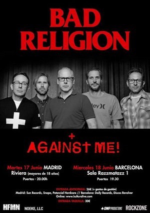 Bad Religion: Madrid y Barcelona en junio
