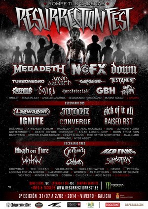 Resurrection 2014: Megadeth confirmados